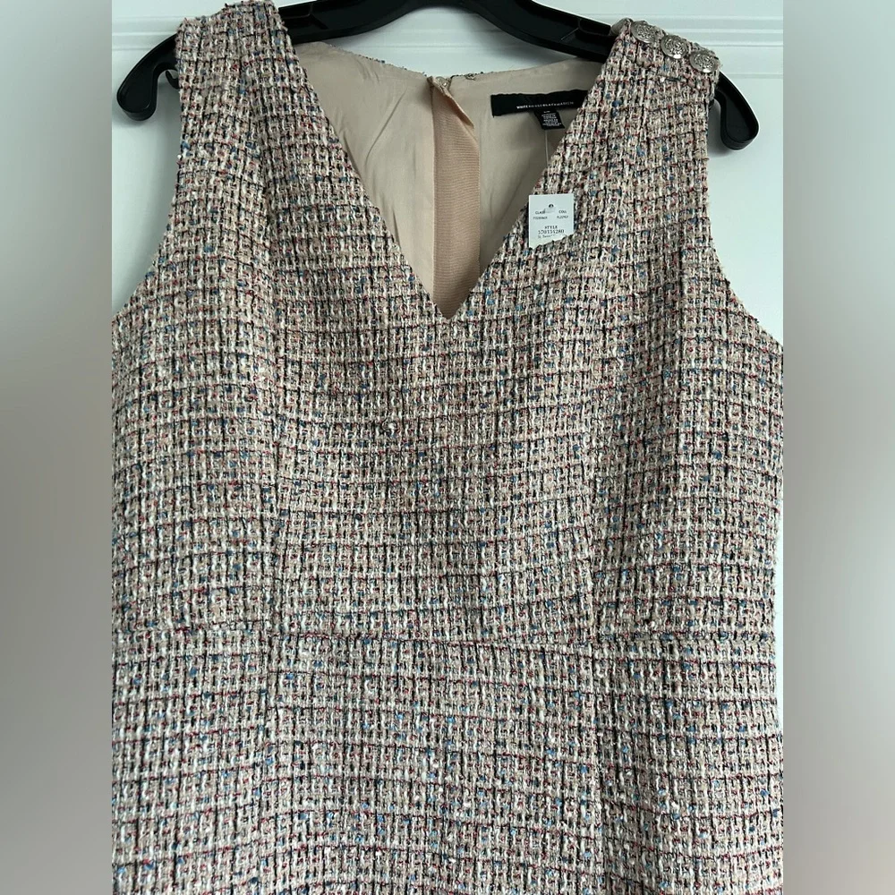 White House Black Market Tweed Sheath Dress size 10 - Picture 4 of 6